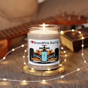 Scented Soy Candle, 9oz for McLaren Gulf F1 Fans