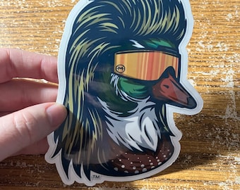 Mullet Duck Sticker: Weatherproof Hunter Decal