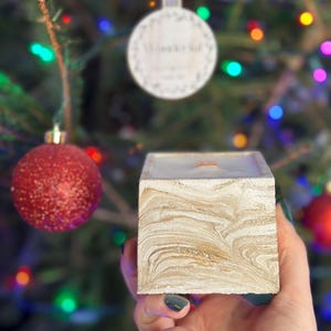 Organic Small Handmade Concrete Candle