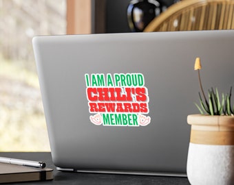 Chili&#39;s Restaurant Rewards Program Sticker Funny Chili&#39;s Bar and Grill Merch Unisex Men and Women Trendy Design
