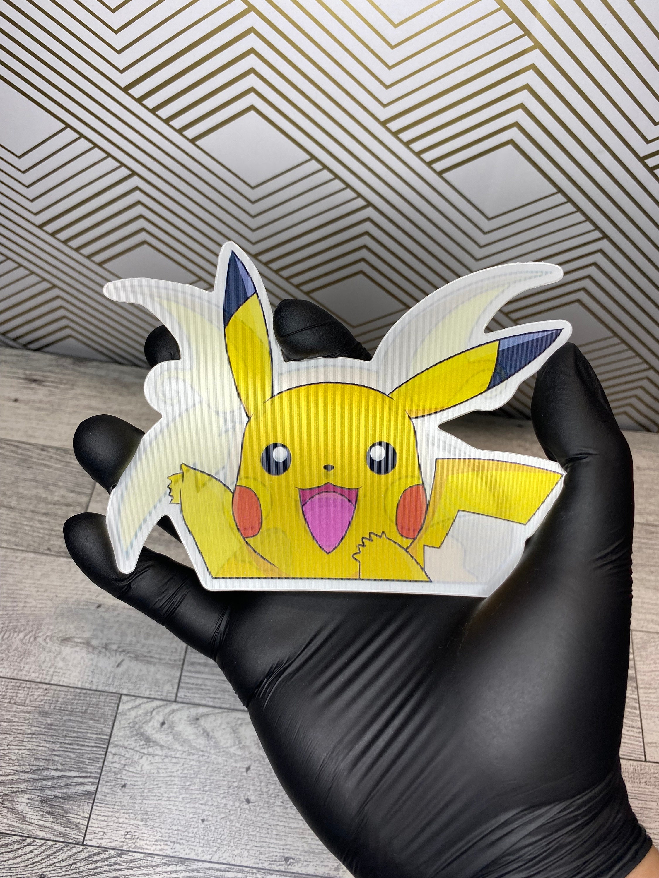 3D Lenticular Anime Sticker Decal Changing Moving Flip Motion Peeker Waterproof Car Laptop Console