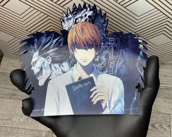 3D Lenticular Anime Sticker Decal Changing Moving Flip Motion Peeker Waterproof Car Laptop Console