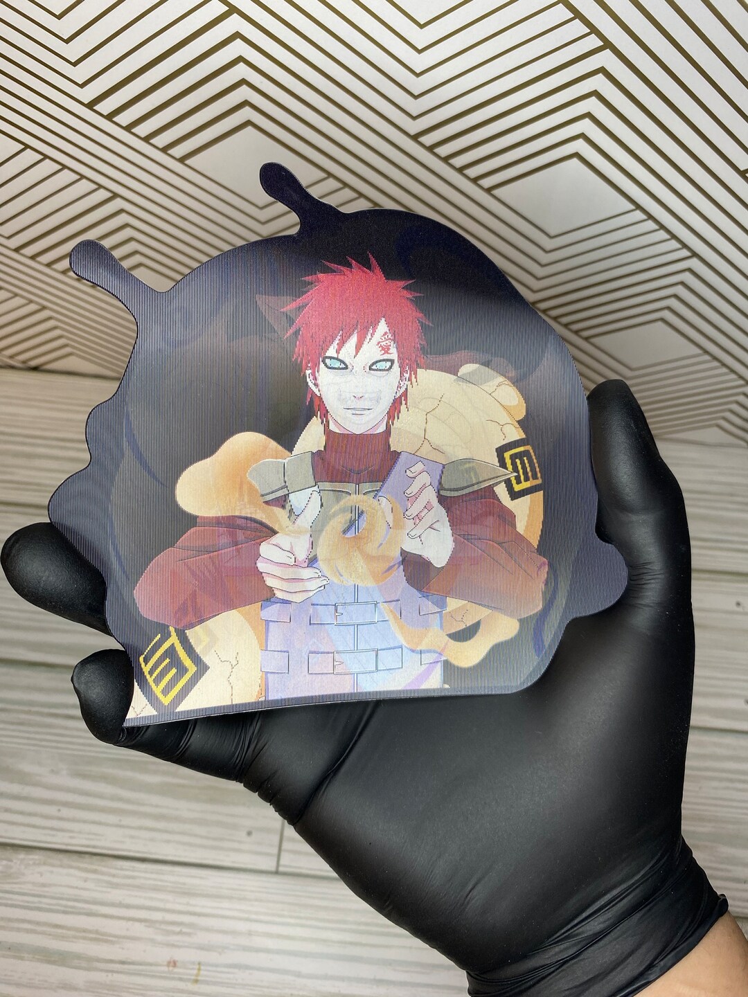 Naruto Shippuden Gaara 3D Lenticular Motion Car Sticker Decal Etsy