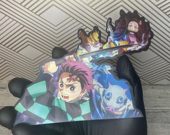 3D Lenticular Anime Sticker Decal Changing Moving Flip Motion Peeker Waterproof Car Laptop Console