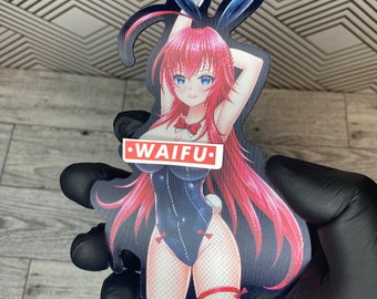 3D Lenticular Anime Sticker Decal Changing Moving Flip Motion Peeker Waterproof Car Laptop Console