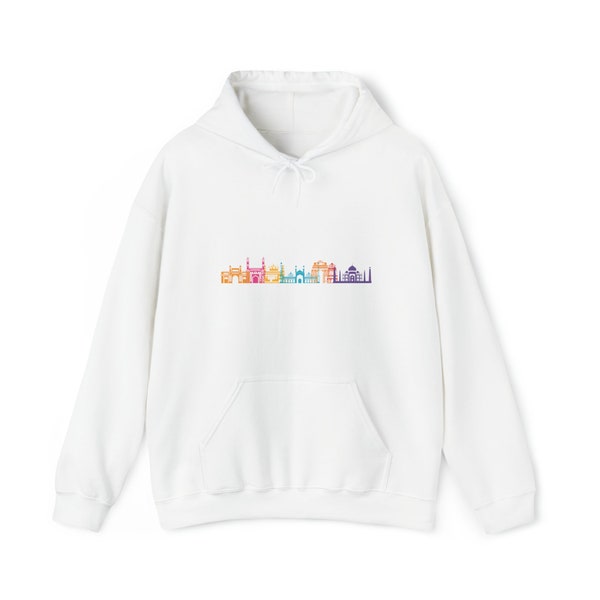 Monuments of India Hooded Sweatshirt, Taj mahal, India Gate, Gateway of India, India Hoodie, Bollywood Hoodie, Desi Hoodie, Desi T shirt