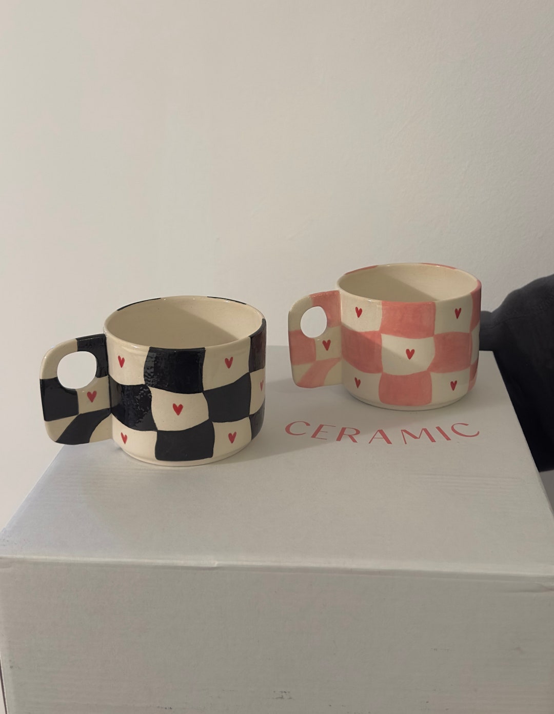 Checkerboard Ceramic Mug