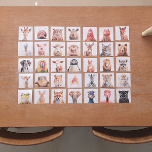 Animal Memory game, animal coat rack pictures for the classroom, animal photos, animal profile photos