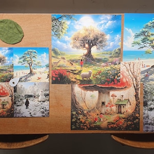 the 4 seasons, a seasonal calendar for the classroom or homeschooling + 4 seasonal talking pictures