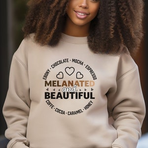 Melanin Sweatshirt, Black Girl Magic Sweatshirt, Black Women Beauty, African American Sweatshirt, BLM, Melanin Beauty, Gifts, Womens Gifts,