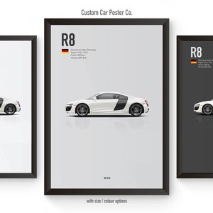 Audi R8 2008 Car Beautiful Painting Illustration | Poster