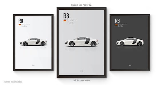 Audi R8 V10 (type 42) Multi-colour Wall Art - Automotive Car