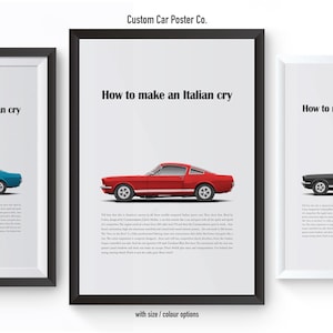Shelby Mustang GT350 Classic Ad Print - Multi-Colour Car Poster