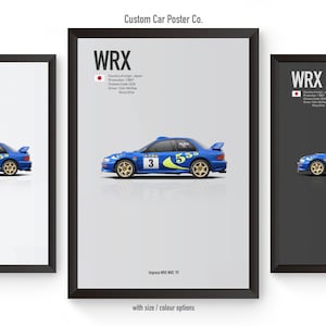 Subaru WRX Colin McRae Group A Rally WRC 97 Inspired Wall Art - Wall Decor Car Poster - Liveries