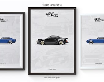 Midnight Club Wangan Car Print: ABR Hosoki S130Z & Yoshida 930