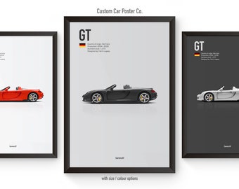 Porsche Carrera GT Poster – Automotive Minimalist Art Print