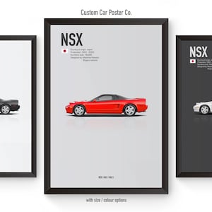 Acura / Honda NSX (1st Gen) Inspired Wall Art - Wall Decor Car Poster - Multi-Colour