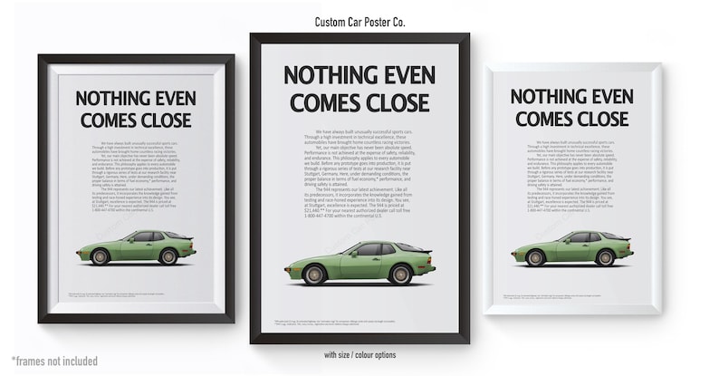 Poirsche Turbo Lettering Porsche 944 (non-turbo)