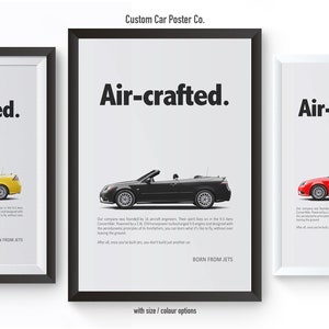 Saab 9-3 Aero Convertible Classic Wall Art - Air-Crafted - Ad Print Poster