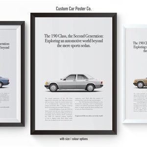 Mercedes-Benz 190 (W201) Vintage Wall Art - Beyond the Mere Sedan - Classic Print Ad Poster