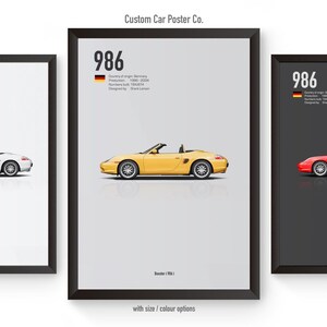 Porsche Boxster (986) Art Print: Automotive Minimalist Car Poster