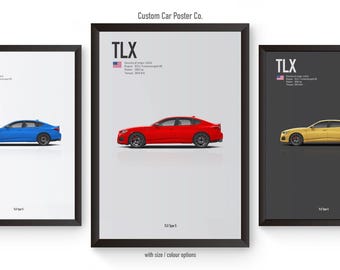 Acura TLX Type S (2nd Gen) Inspired Wall Art - Wall Decor Car Poster - Multi-Colour
