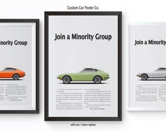Datsun 240Z Vintage Wall Art - Minority Group - Wall Decor Car Poster - Multi-Colour