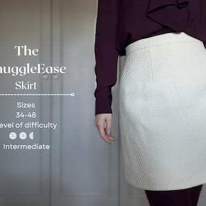 The Snuggle Ease Skirt pdf sewing pattern with tutorial size 34-48