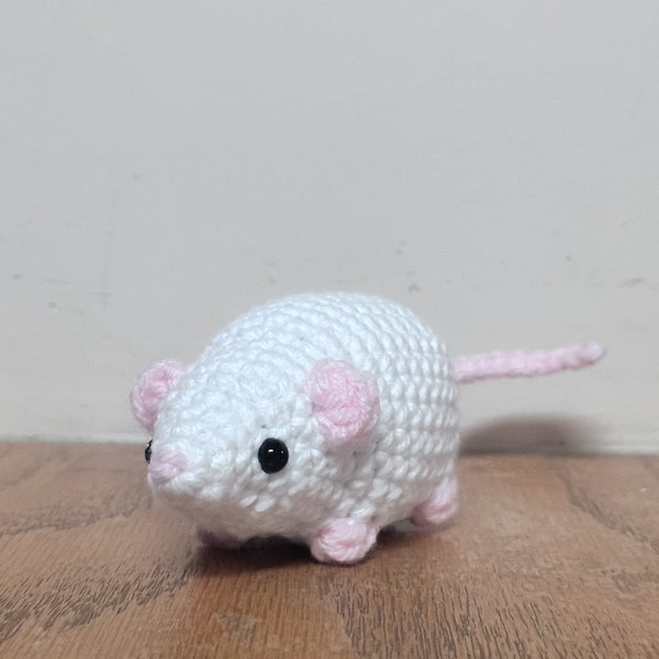 Crochet pocket rat plush