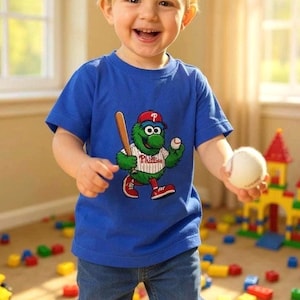Toddler Phillies Mascot Short Sleeve Tee - Fun Baseball Shirt for Young Fans
