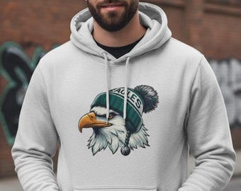 Philadelphia Eagles Hoodie: Winter Hat Design, Fleece Lined