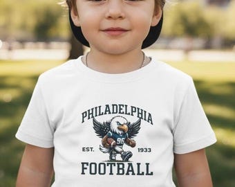 Camiseta infantil de fútbol americano de Filadelfia / Camiseta para niños pequeños para el día del partido