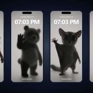 Cute Animated Animal Lock Screen Bundle | 13 MP4 (Android) + 13 MOV (iPhone) + 13 PNG Stills - 10s “Hi” Phone Wallpapers, Digital Download