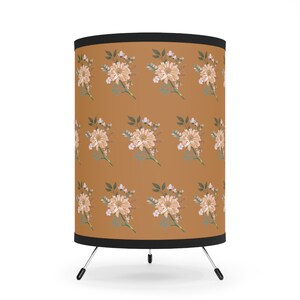 Flower Tripod Lamp Flower Tripod Lamp with High-Res Printed Shade,