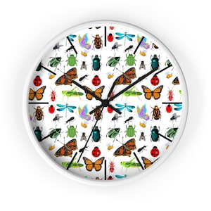 Bug Wall Clock Wall Clock Insects Wall Clock Home Decor Gift House Warming Gift - Unique Gift Farmhouse Clocks For Wall Living Room Bedroom