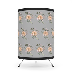 Flower Tripod Lamp Flower Tripod Lamp with High-Res Printed Shade,