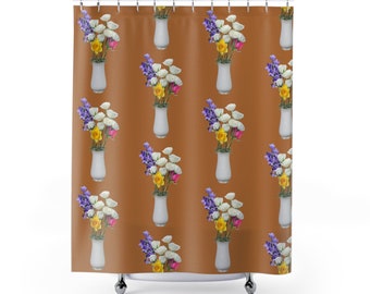 Cortinas florales de granja Boho Cortinas de ducha Cortinas de ducha tropicales Cortinas de ducha para niños Cortina de ducha larga Cortina de ducha Decoración de baño Decoración