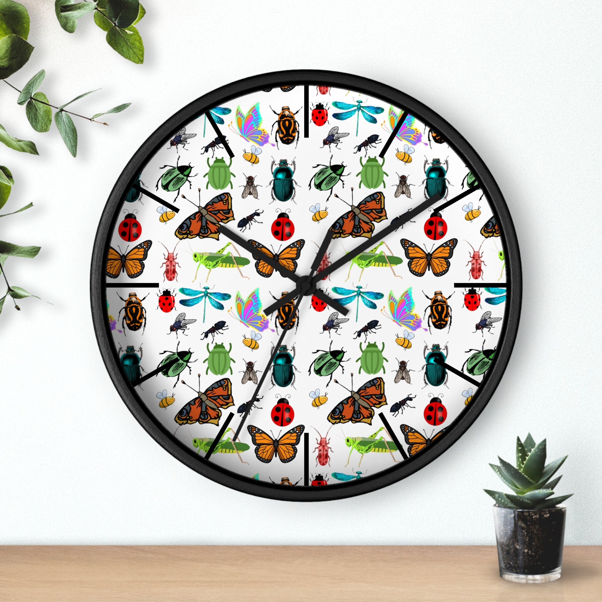 Stick Insect Clock Bug Wall Clock Wall Clock Insects Wall Clock Home Decor Gift House ...
