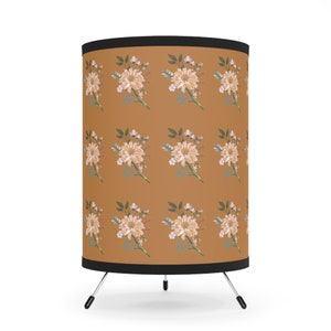 Desk Lamp for Dorms Bedside Lamp Flower Tripod Lamp with Shade, Cute Table Lamp - Aesthetic Lamp, School Lamp, Decorative Indoor lighting,