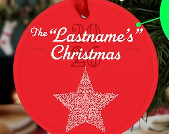 Personalized "Family Christmas 2026" Ornament - Keepsake Star Design Ornament