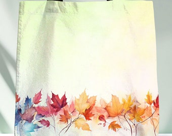 Autumn Leaves Tote Bag: Modern Polyester Gym Bag