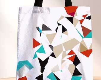 Geometric Angles Tote Bag: Modern Yoga Gym Bag