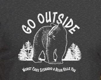 Funny Bear Hiking Shirt: Wilderness Adventure Tee