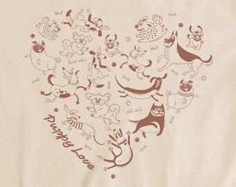 Funny Puppy Love Dog T-Shirt: Valentine Gift