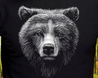 Rolig vandringsbjörn grafisk t-shirt - Vandra med andra