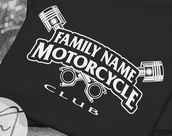 Personalized Family Motorcycle Club Shirt: Pistons V-Neck Tee