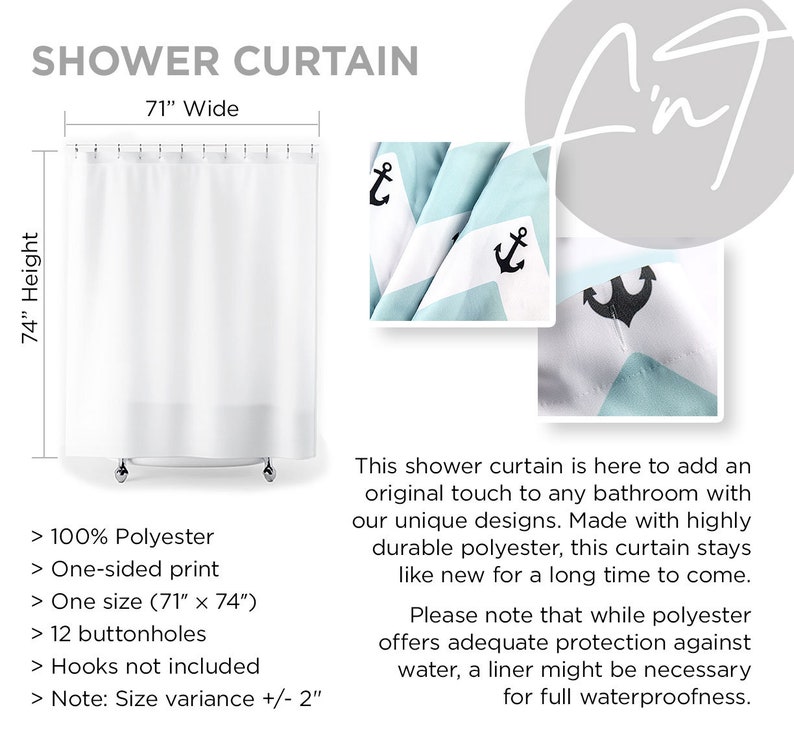 Trendy Shower Curtain With Zen Inspired Bamboo Design, harmony