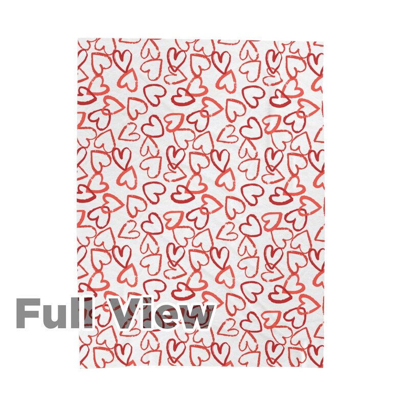 Valentine Day Plush Velveteen Blanket, Valentine Day Decor, Heart Pattern, Valentine Day Living