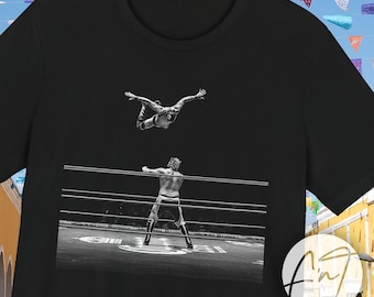 The “Lucha Libre” Wrestling Shirt - High Flying Masked Wrestler Graphic Tee - Mexican Wrestling T-Shirt - Vintage Wrestling