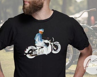 Retro Motorcycle T-Shirt: Vintage Biker Graphic Tee